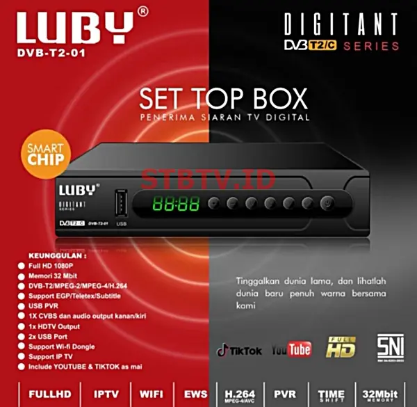 Review Set Top Box Luby DVB-T2-01 STB Rekomendasi Kominfo