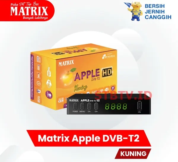 Review Set Top Box Matrix Apple Kuning Lengkap