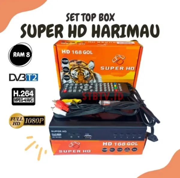 Review Set Top Box SUPER HD HARIMAU 168 GOL Lengkap Terbaru